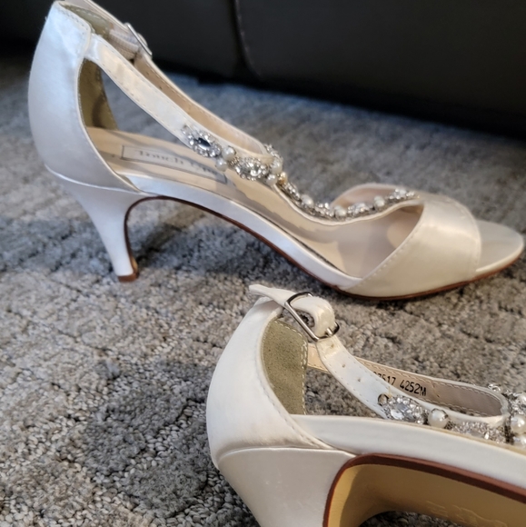 COPY - Wedding heels for wedding or other event. Ivory with rhinestones, size 7… - Picture 2 of 7